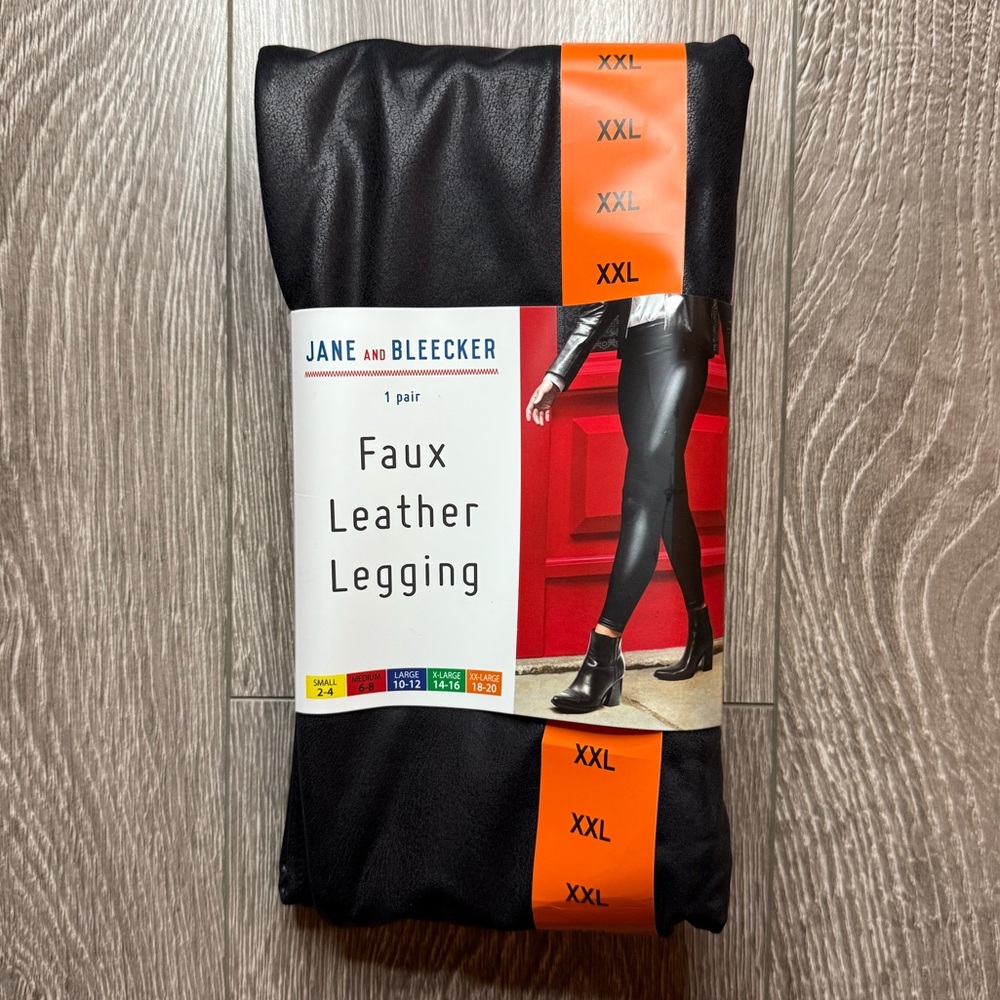 Faux leather leggings